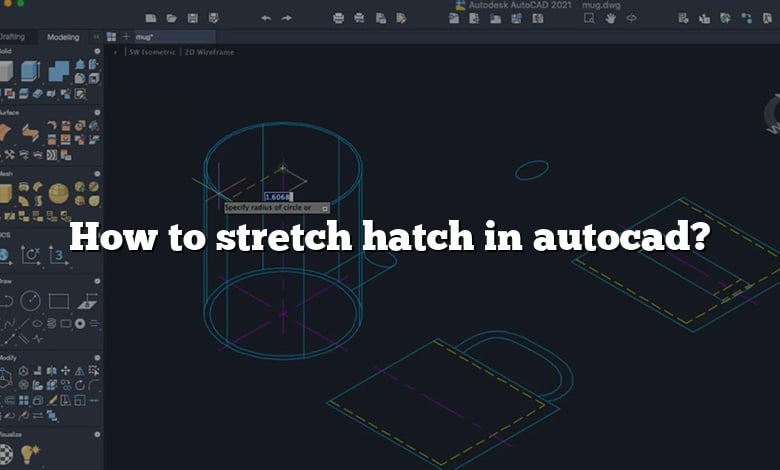 How to stretch hatch in autocad?