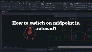 How to switch on midpoint in autocad?