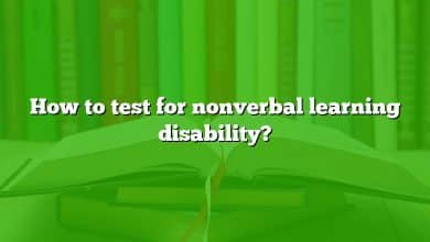 How to test for nonverbal learning disability?