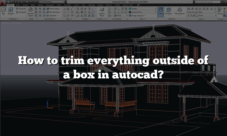 How to trim everything outside of a box in autocad?