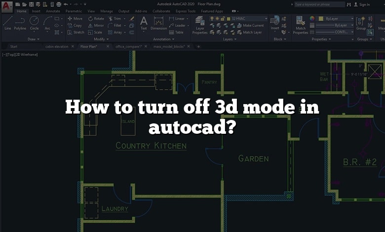 How to turn off 3d mode in autocad?