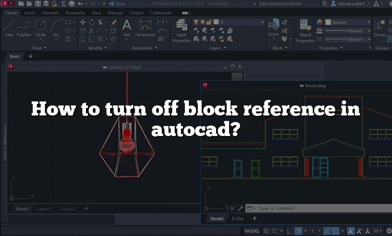 How to turn off block reference in autocad?