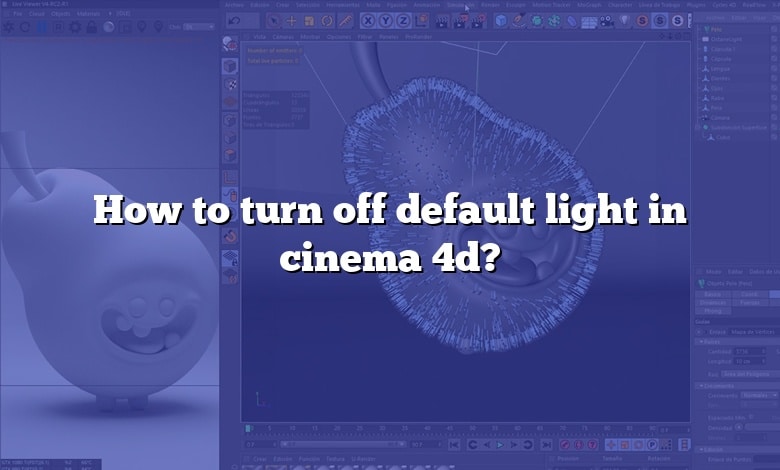 How to turn off default light in cinema 4d?