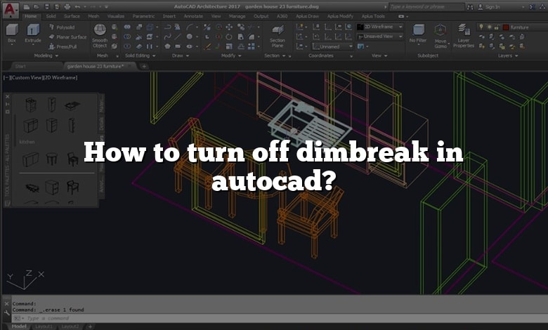 How to turn off dimbreak in autocad?