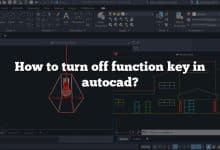 How to turn off function key in autocad?