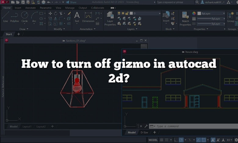 How to turn off gizmo in autocad 2d?