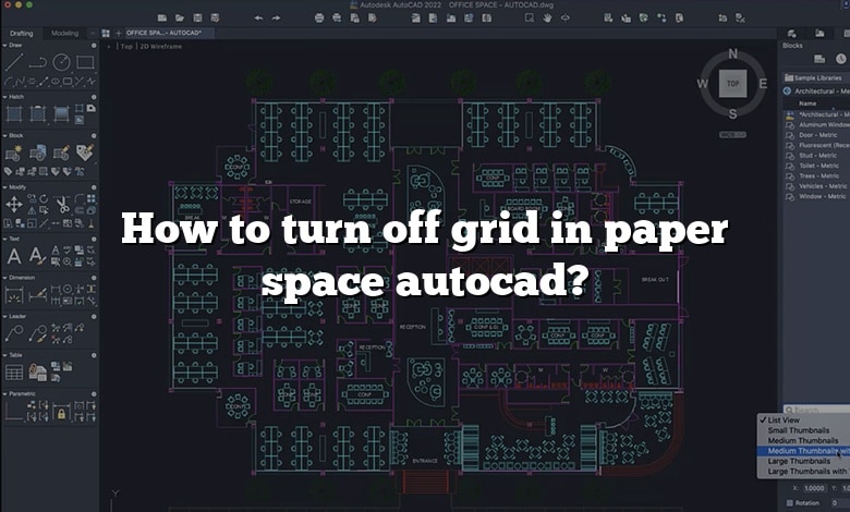 How to turn off grid in paper space autocad?