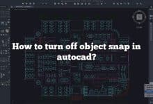 How to turn off object snap in autocad?