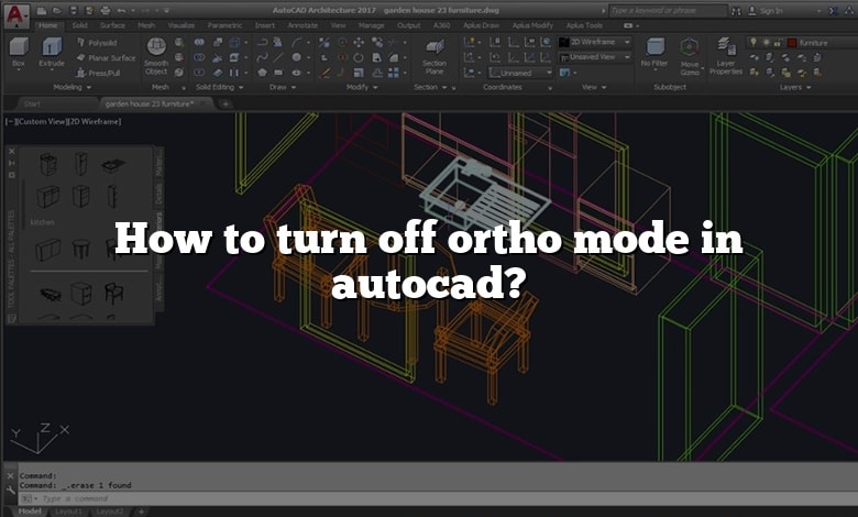 How to turn off ortho mode in autocad?