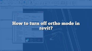 How to turn off ortho mode in revit?
