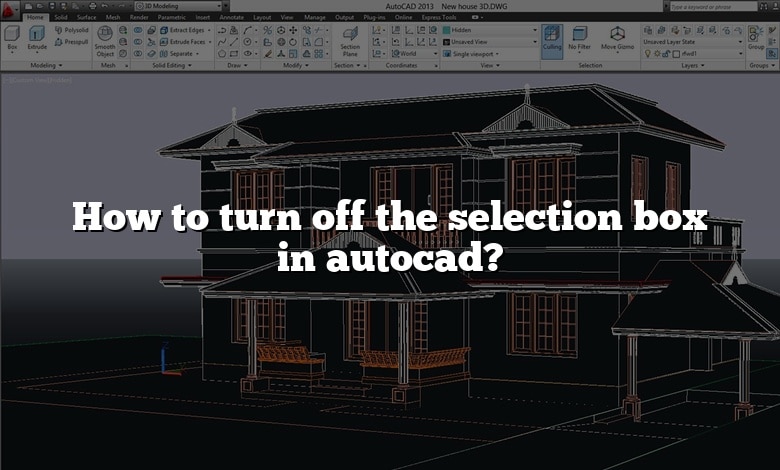 How to turn off the selection box in autocad?