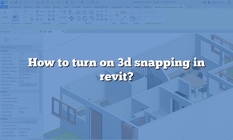 How to turn on 3d snapping in revit?