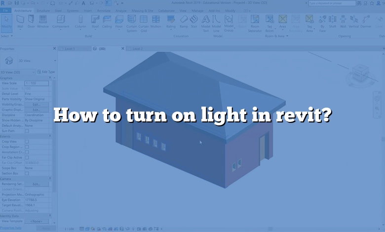 How to turn on light in revit?