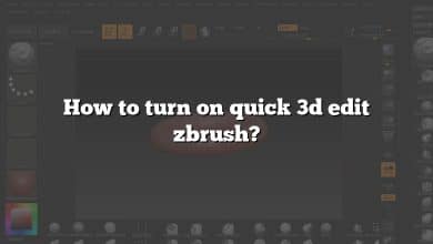 How to turn on quick 3d edit zbrush?