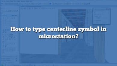 How to type centerline symbol in microstation?