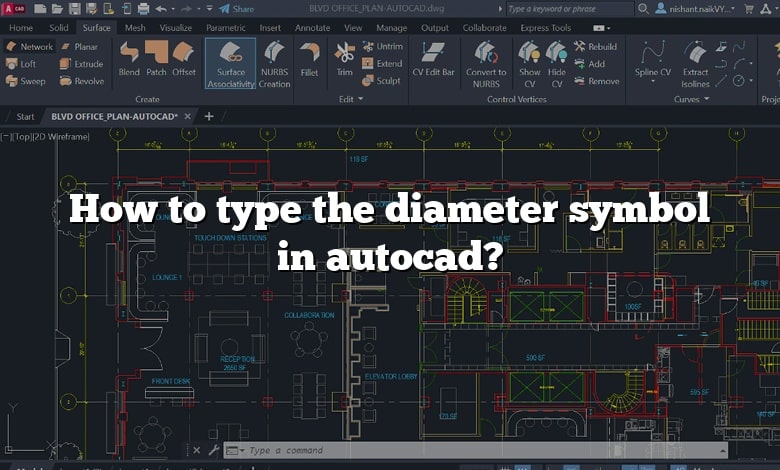 How to type the diameter symbol in autocad?