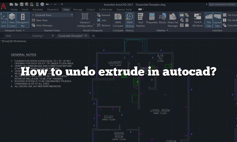 How to undo extrude in autocad?