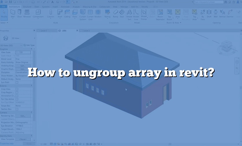 How to ungroup array in revit?