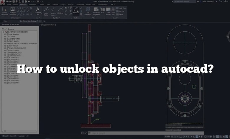 How to unlock objects in autocad?