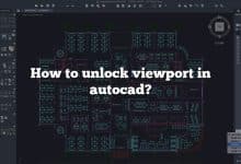 How to unlock viewport in autocad?