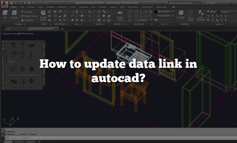 How to update data link in autocad?