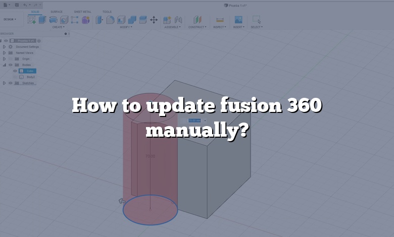 How to update fusion 360 manually?