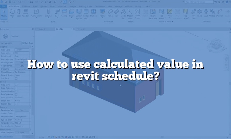 How to use calculated value in revit schedule?