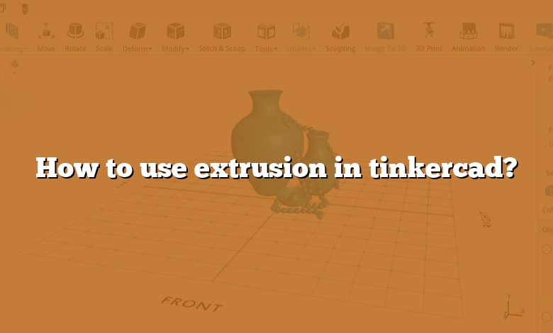 How to use extrusion in tinkercad?