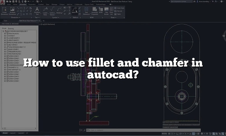 How to use fillet and chamfer in autocad?