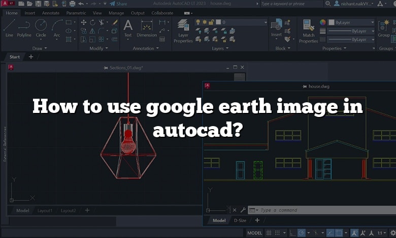 How to use google earth image in autocad?