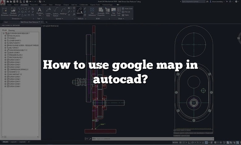 How to use google map in autocad?