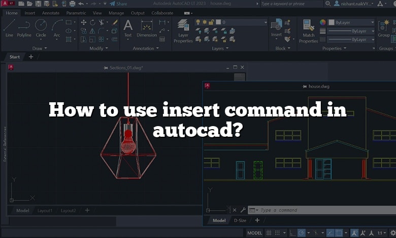 How to use insert command in autocad?