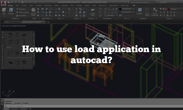 How to use load application in autocad?