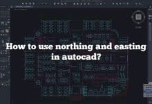 How to use northing and easting in autocad?