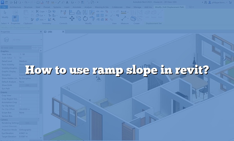 How to use ramp slope in revit?