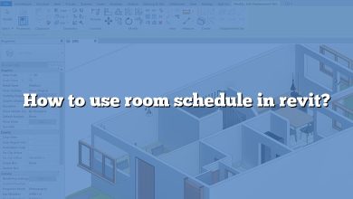 How to use room schedule in revit?
