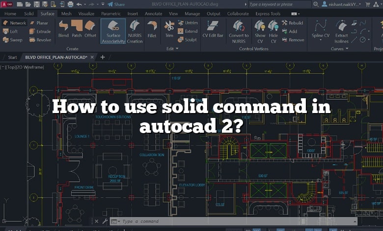 How to use solid command in autocad 2?