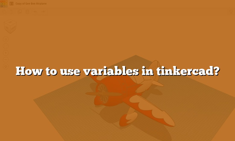 How to use variables in tinkercad?