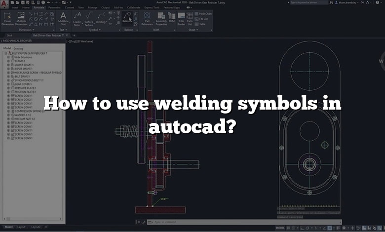 How to use welding symbols in autocad?