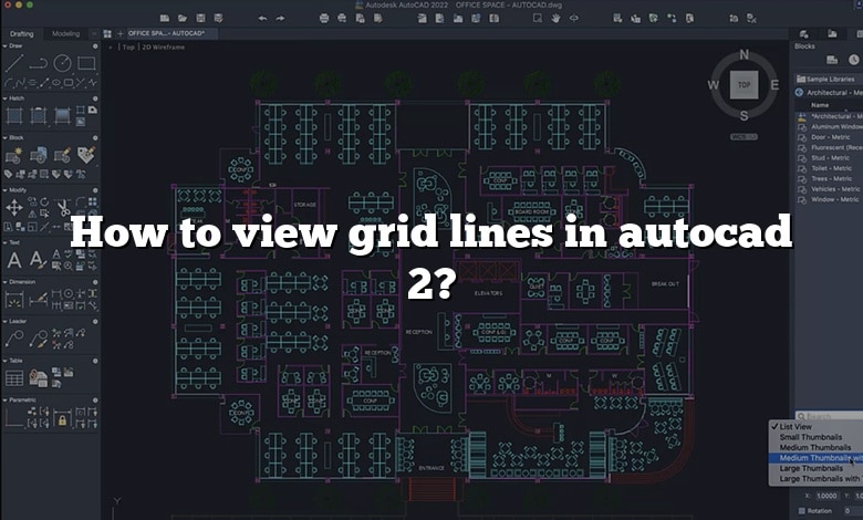 How to view grid lines in autocad 2?