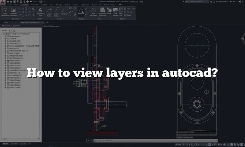 How to view layers in autocad?