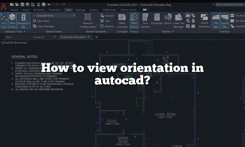 How to view orientation in autocad?