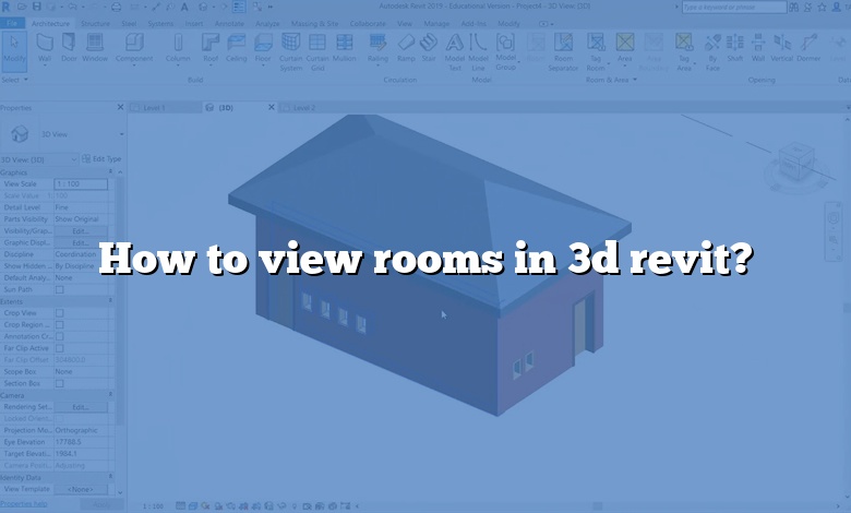 How to view rooms in 3d revit?