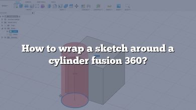 How to wrap a sketch around a cylinder fusion 360?