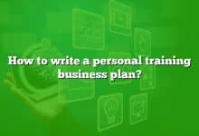 How to write a personal training business plan?