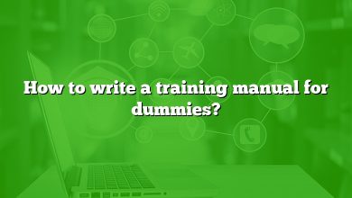 How to write a training manual for dummies?