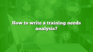 How to write a training needs analysis?