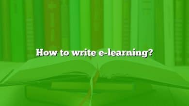 How to write e-learning?