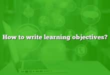 How to write learning objectives?