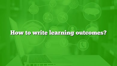 How to write learning outcomes?